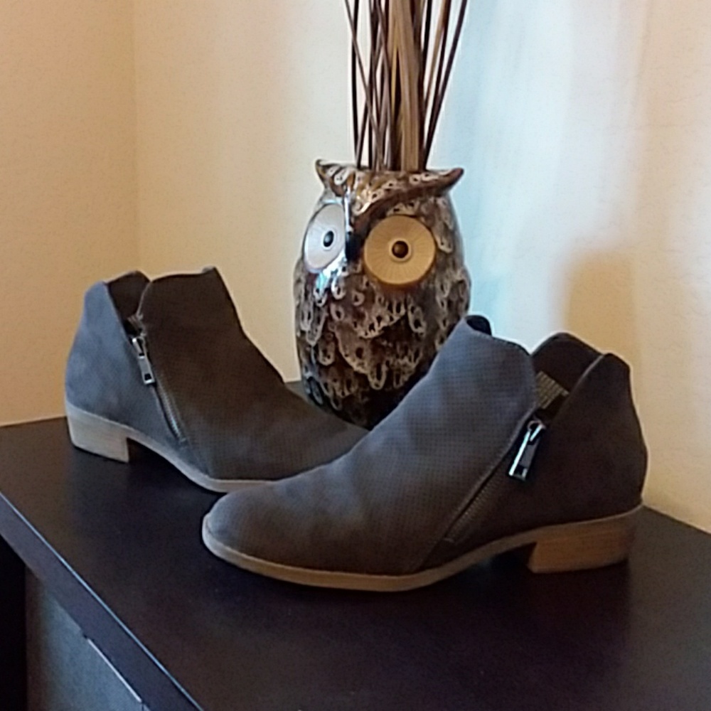 Microsuede ankle booties 8 1/2